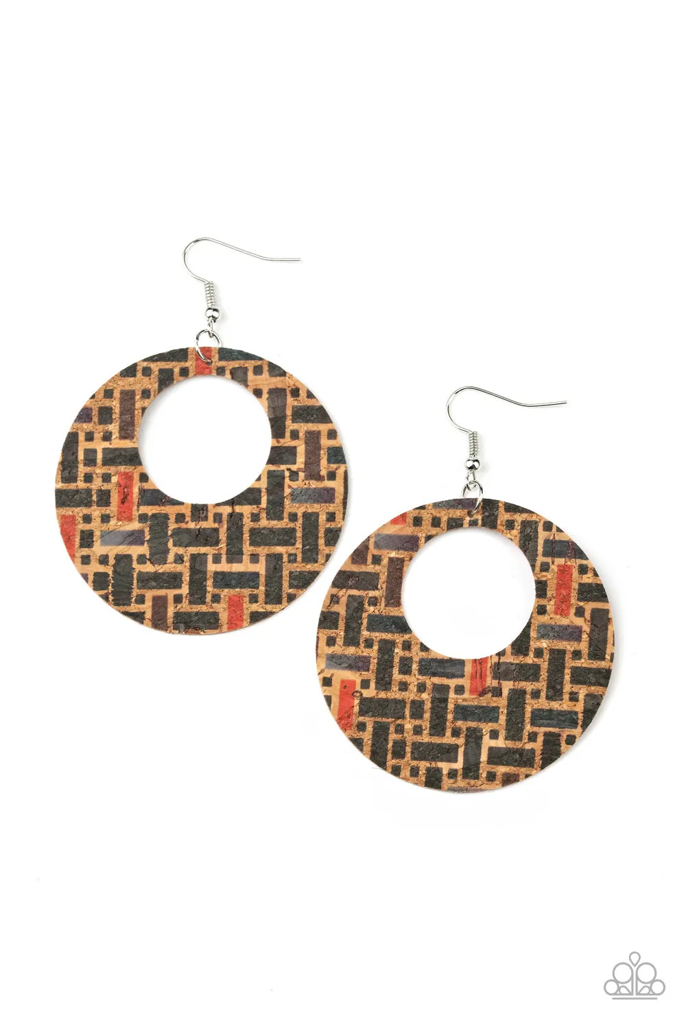 Paparazzi  - Put a Cork In It - Black Earring