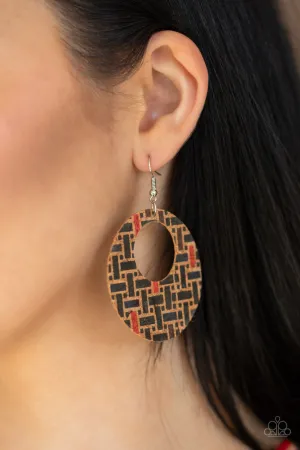 Paparazzi  - Put a Cork In It - Black Earring