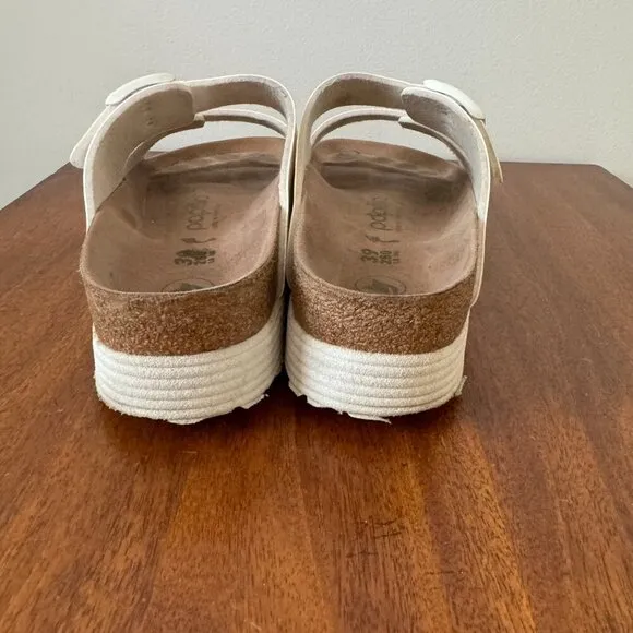 Papillio by Birkenstock Arizona Platform Vegan Sandal white