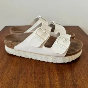 Papillio by Birkenstock Arizona Platform Vegan Sandal white