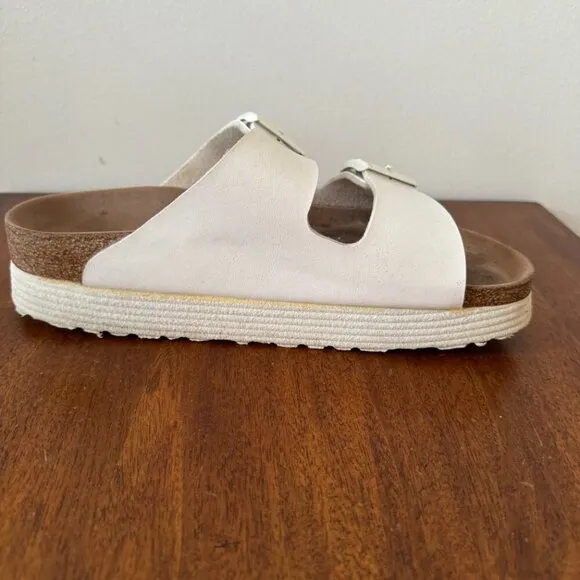 Papillio by Birkenstock Arizona Platform Vegan Sandal white