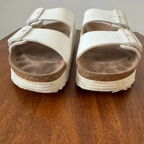 Papillio by Birkenstock Arizona Platform Vegan Sandal white