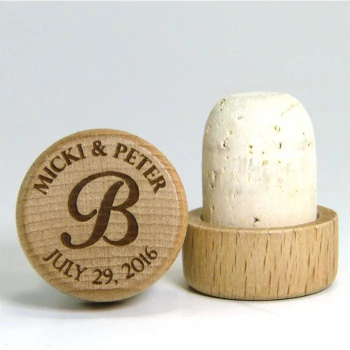 Personalized Wine Stopper Wedding Favors