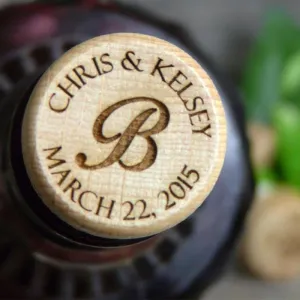Personalized Wine Stopper Wedding Favors