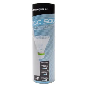 Plastic shuttlecock psc 500 medium x 6