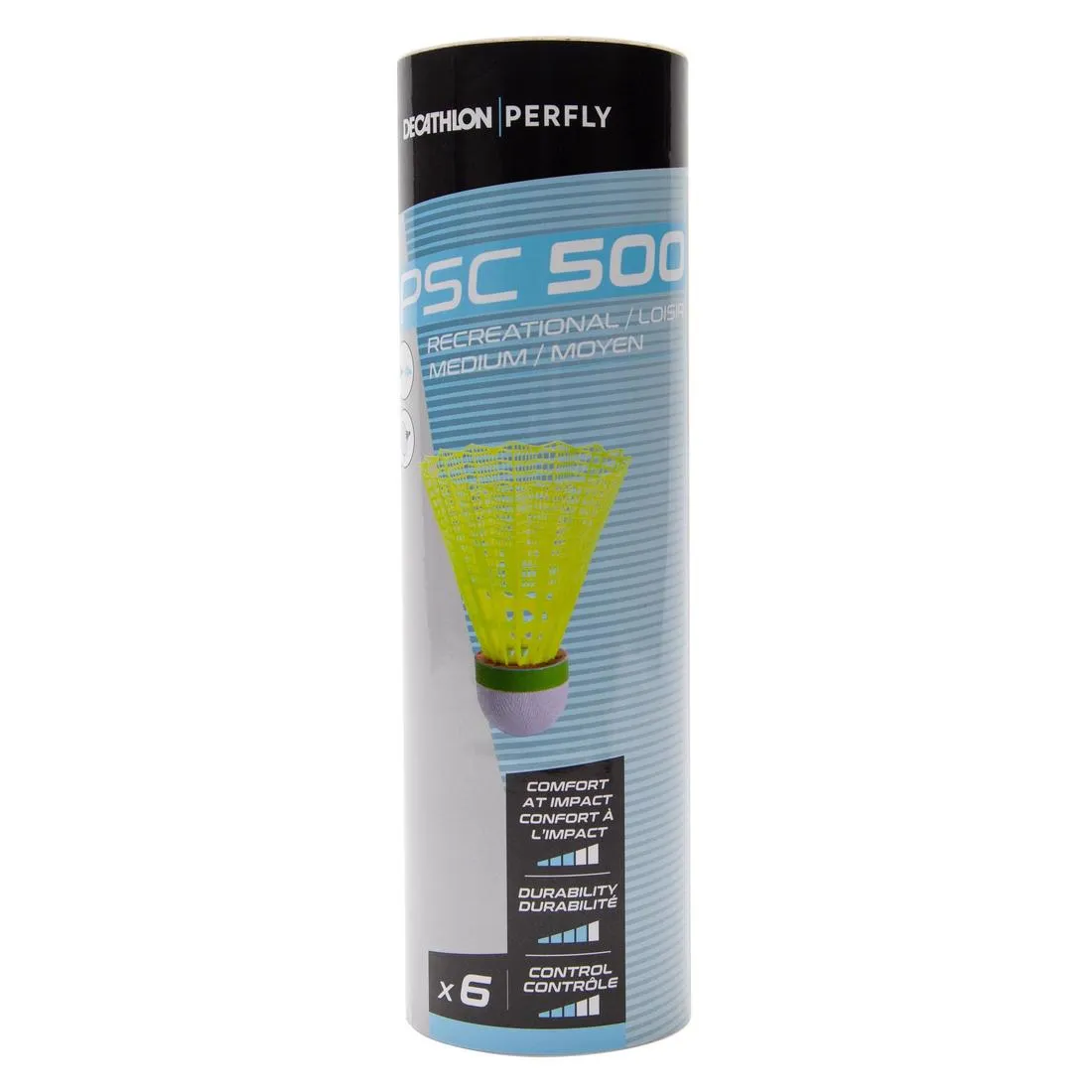 Plastic shuttlecock psc 500 medium x 6