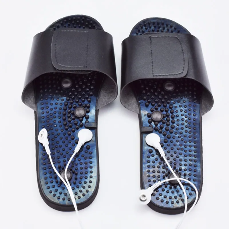 Premium Electric Muscle Stimulator Massage Slippers for Pain Relief – TENS Therapy Foot Massager with Acupuncture Function – Improve Blood Circulation, Compact & Portable Design