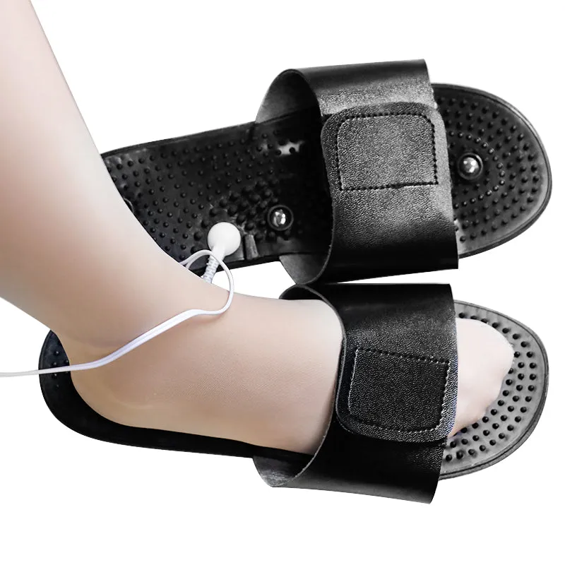 Premium Electric Muscle Stimulator Massage Slippers for Pain Relief – TENS Therapy Foot Massager with Acupuncture Function – Improve Blood Circulation, Compact & Portable Design