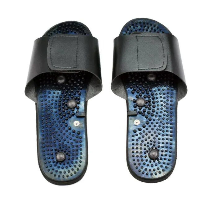 Premium Electric Muscle Stimulator Massage Slippers for Pain Relief – TENS Therapy Foot Massager with Acupuncture Function – Improve Blood Circulation, Compact & Portable Design