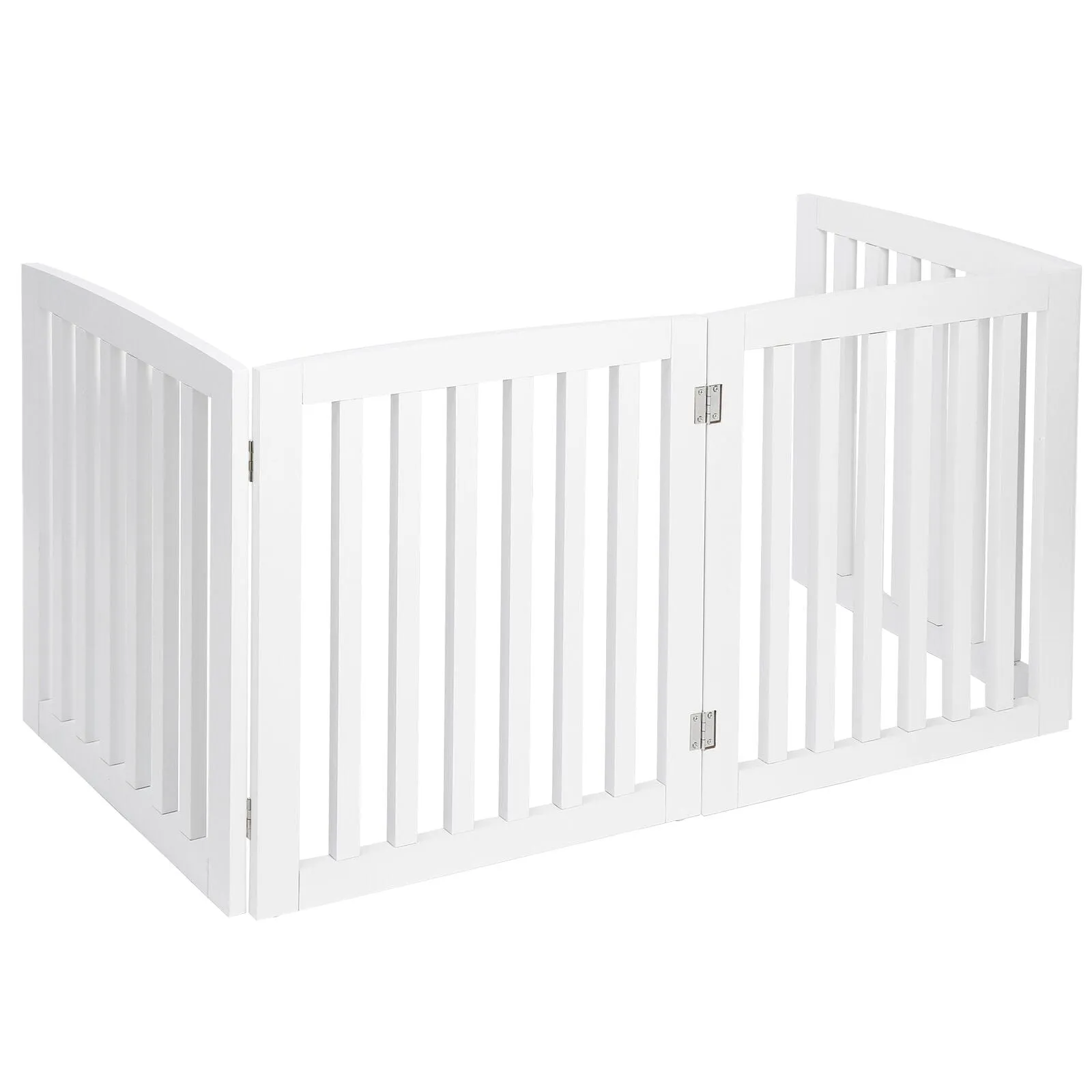 Premium Tall Retractable Wooden Indoor Dog Gate