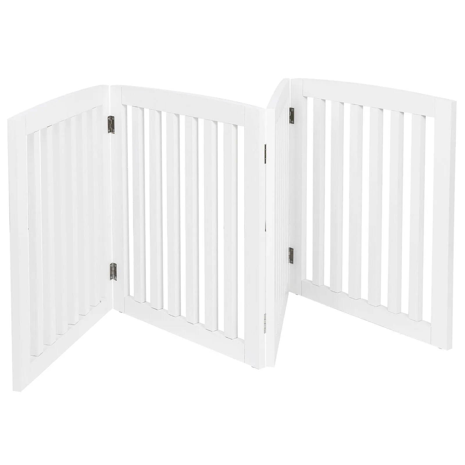 Premium Tall Retractable Wooden Indoor Dog Gate