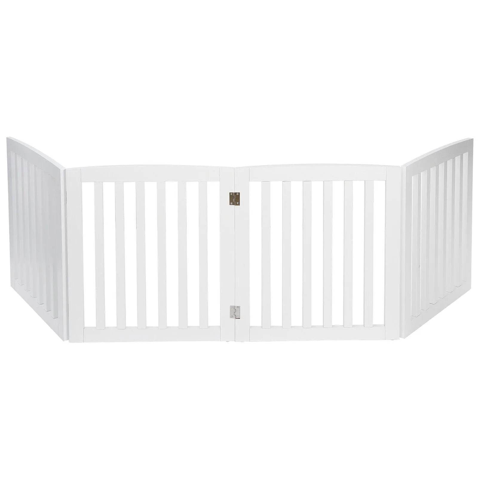 Premium Tall Retractable Wooden Indoor Dog Gate