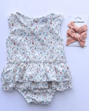 PREORDER! Clare Ruffle Bubble Romper - Joy Flowers
