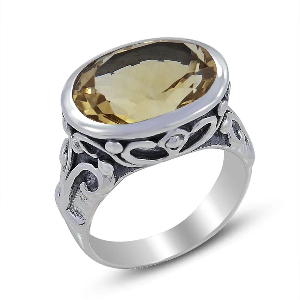 Purple Amethyst Sterling Silver Designer Ring
