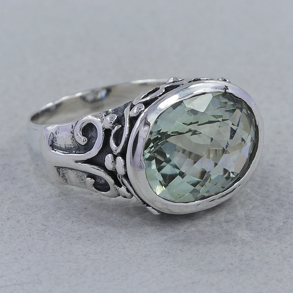 Purple Amethyst Sterling Silver Designer Ring