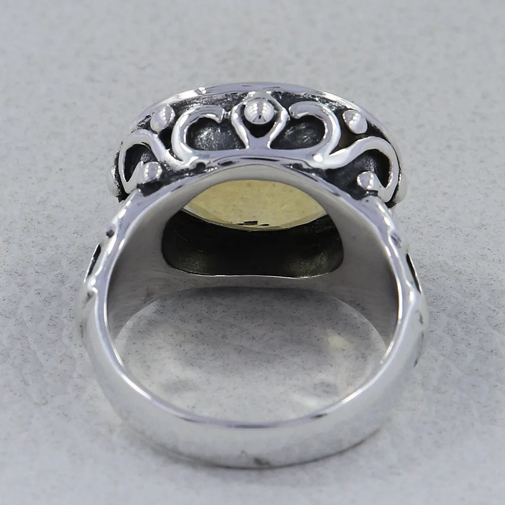 Purple Amethyst Sterling Silver Designer Ring