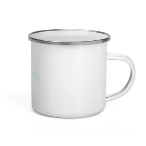 "Cozy at Home- Aqua" Enamel Mug