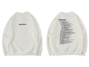"DISINTEGRATION" Sweatshirt Crewneck Blanc - URB1™