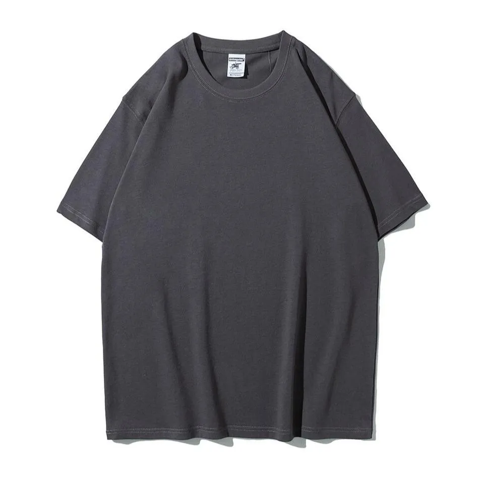 "ESSENTIAL" T-SHIRT BASIQUE UNI GRIS STREETWEAR - URB1™