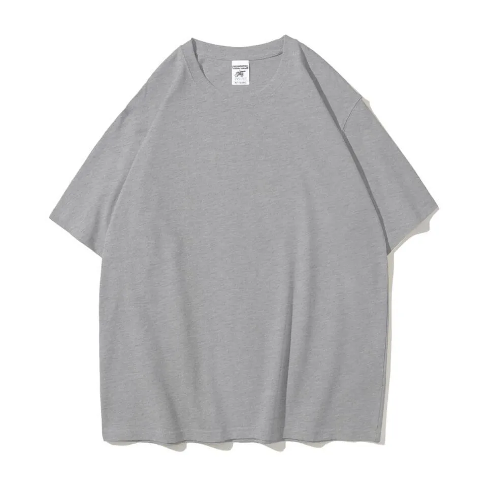 "ESSENTIAL" T-SHIRT BASIQUE UNI GRIS STREETWEAR - URB1™