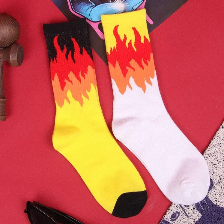 "FLAME" Chaussettes Montantes Streetwear - URB1™