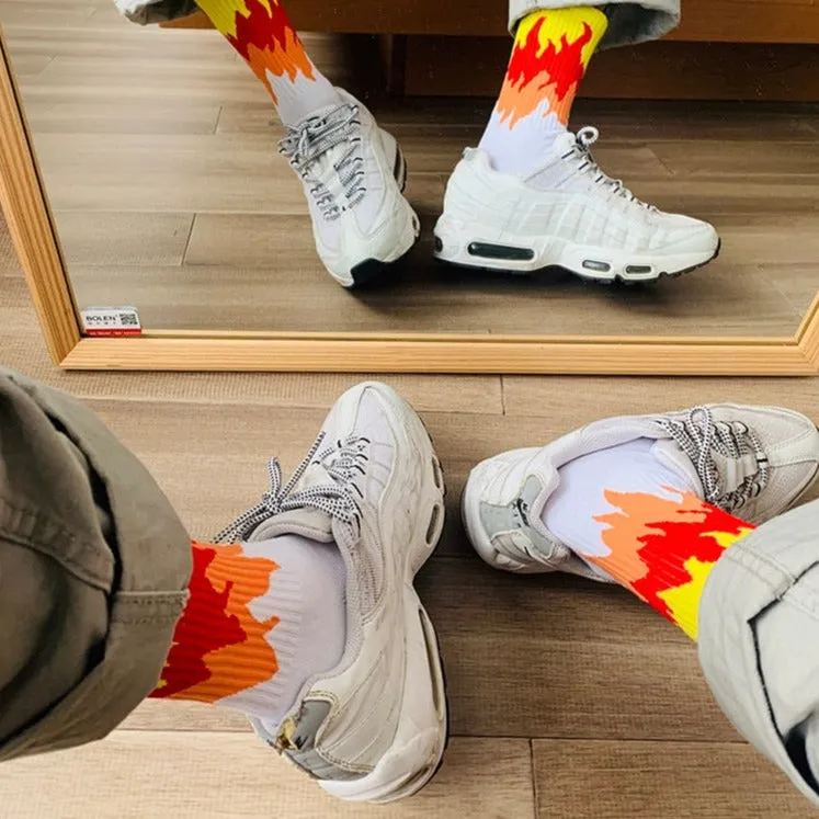 "FLAME" Chaussettes Montantes Streetwear - URB1™