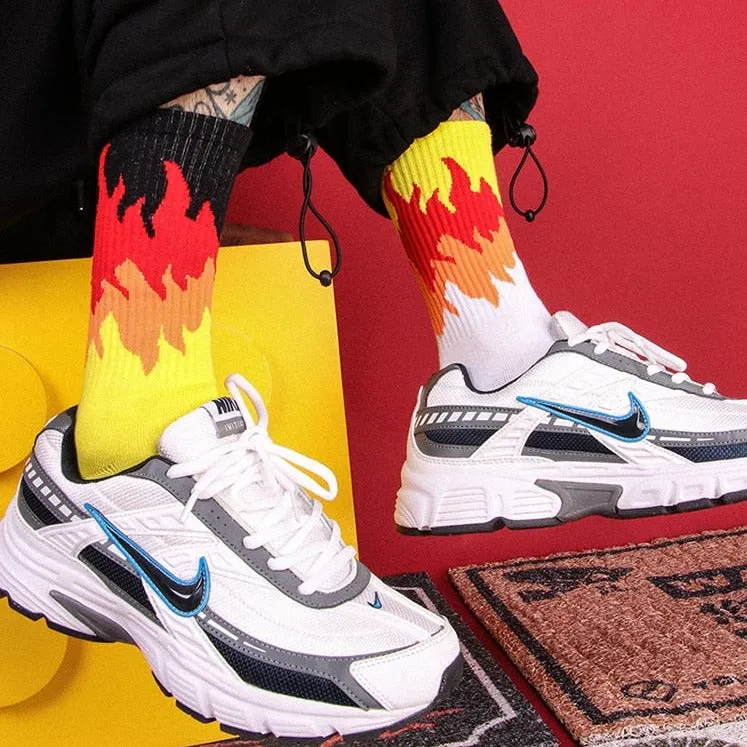 "FLAME" Chaussettes Montantes Streetwear - URB1™