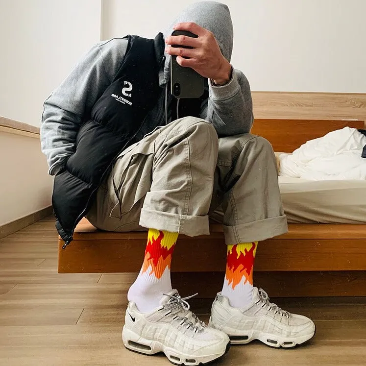 "FLAME" Chaussettes Montantes Streetwear - URB1™