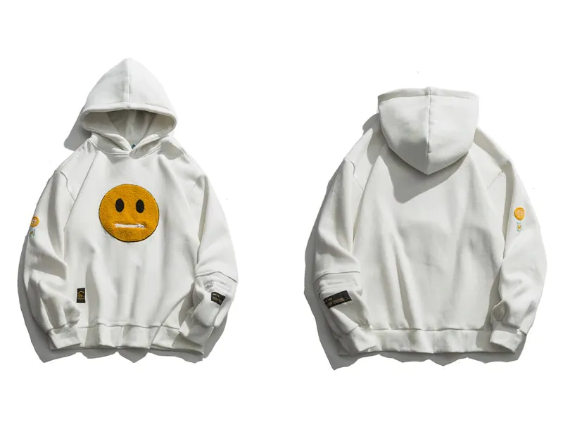 "SMILE" SWEATSHIRT À CAPUCHE GRIS FONCÉ - URB1™