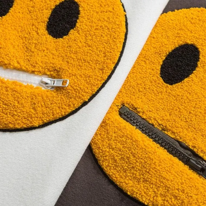 "SMILE" SWEATSHIRT À CAPUCHE GRIS FONCÉ - URB1™