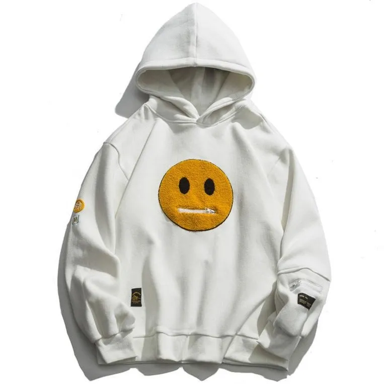 "SMILE" SWEATSHIRT À CAPUCHE GRIS FONCÉ - URB1™
