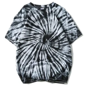 "Tie And Dye" T-shirt Orange Délavé oversize - URB1™