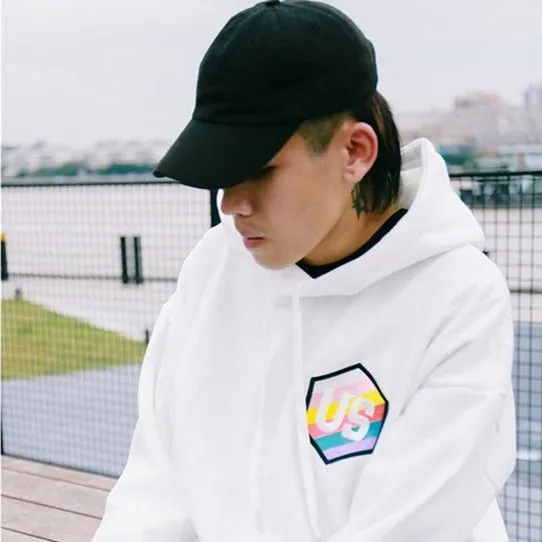"US" Sweat-shirt Hoodie à capuche Blanc - URB1™