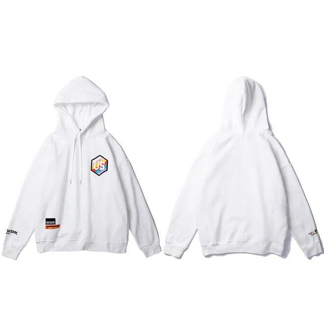 "US" Sweat-shirt Hoodie à capuche Blanc - URB1™