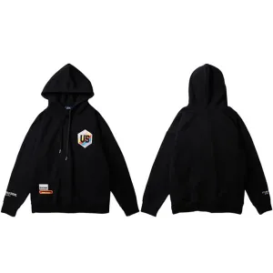 "US" Sweat-shirt Hoodie à capuche Blanc - URB1™