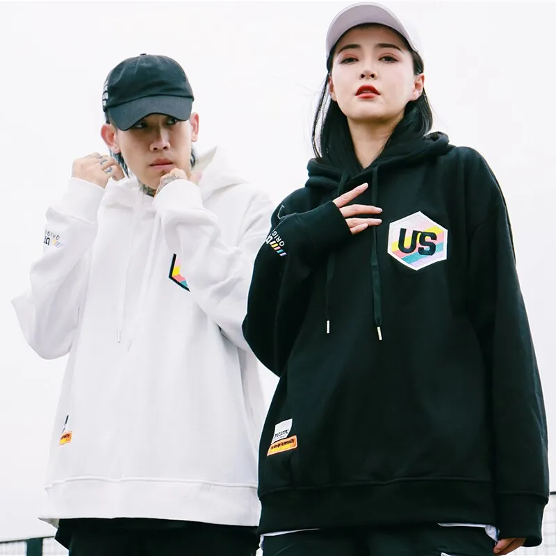 "US" Sweat-shirt Hoodie à capuche Blanc - URB1™