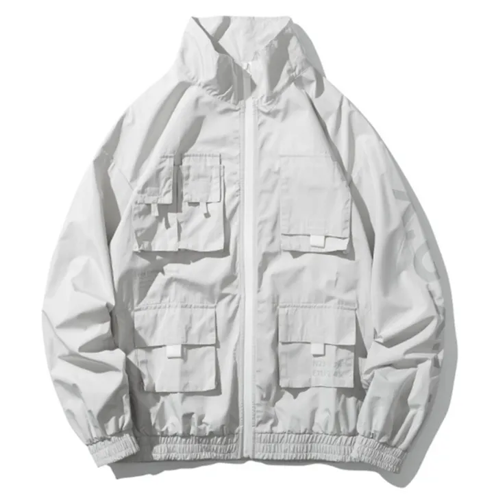"X.G.X.F" Veste Coupe Vent Noir Streetwear - URB1™