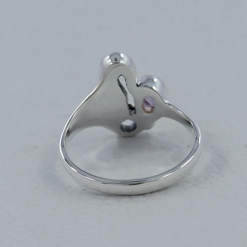 Rainbow Moonstone Sea Horse Designer Ring