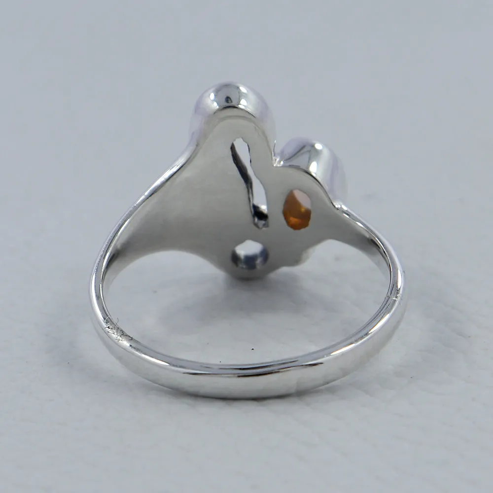 Rainbow Moonstone Sea Horse Designer Ring