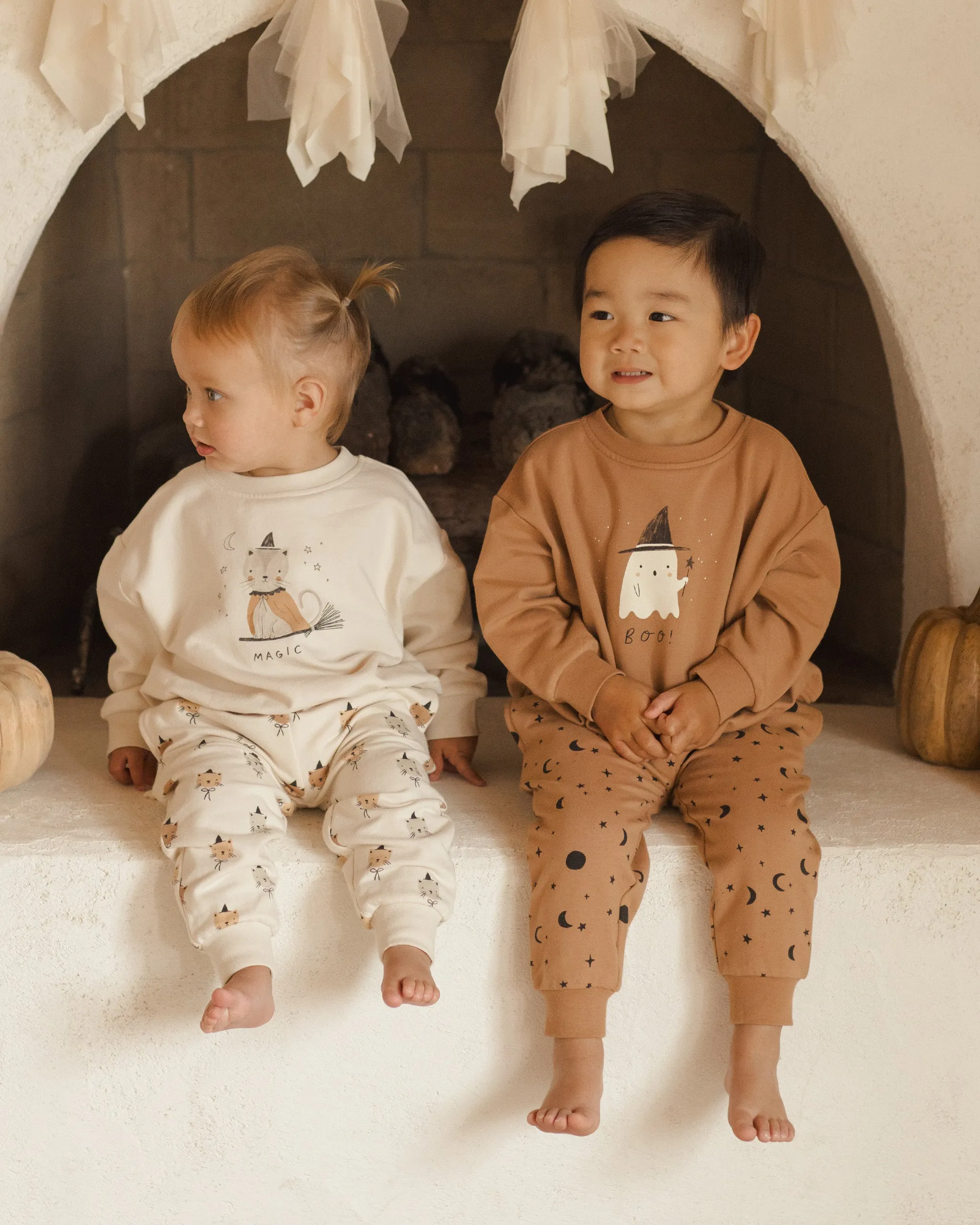 Relaxed fleece sweatpant || Cats
