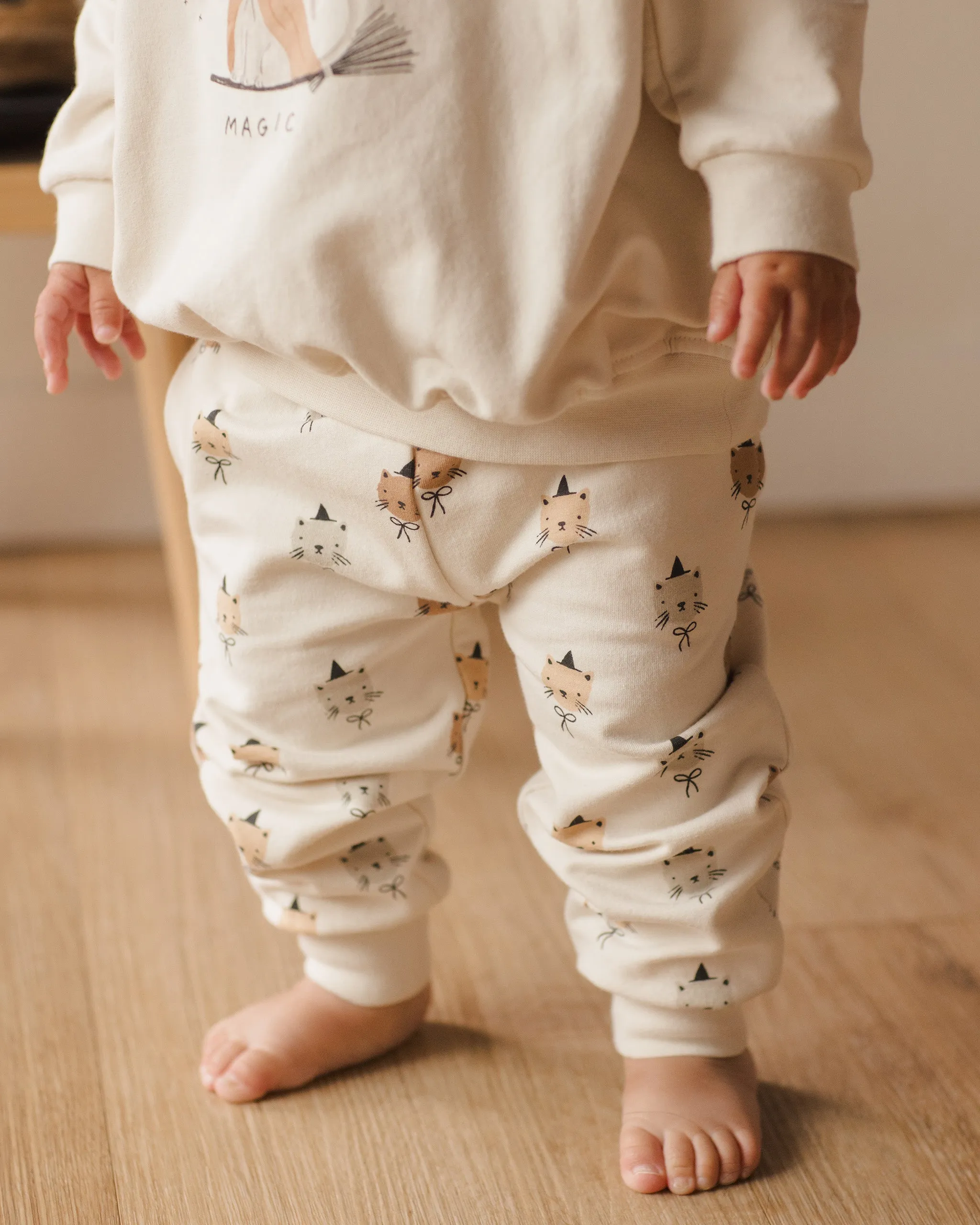 Relaxed fleece sweatpant || Cats