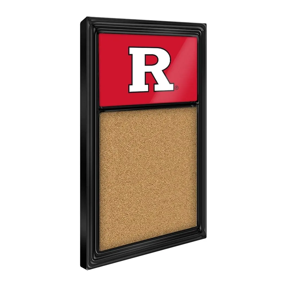 Rutgers Scarlet Knights: Cork Note Board