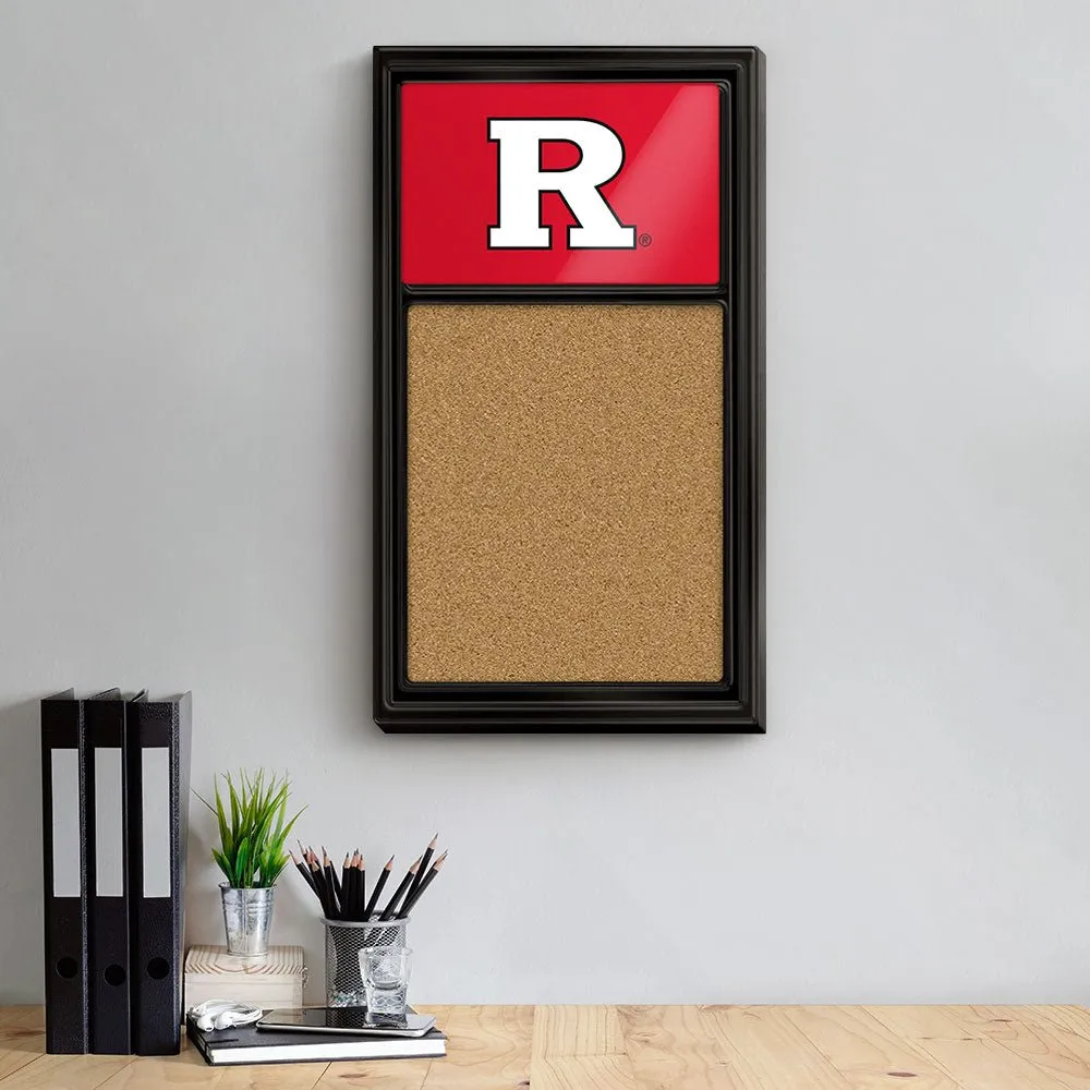 Rutgers Scarlet Knights: Cork Note Board