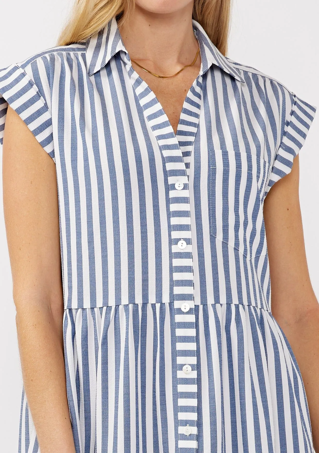 Sail Away Striped Mini Dress