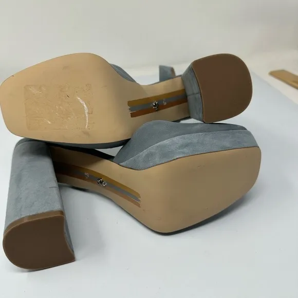 SAM EDELMAN Olwyn Platform Sandal Grey Iris Size 8.5