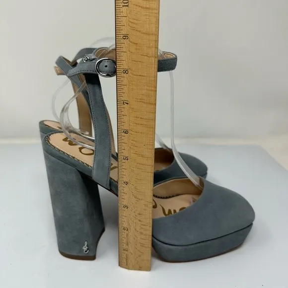 SAM EDELMAN Olwyn Platform Sandal Grey Iris Size 8.5