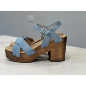 Sam Edelman Josephine Platform Sandal in Sky Blue Size 7.5