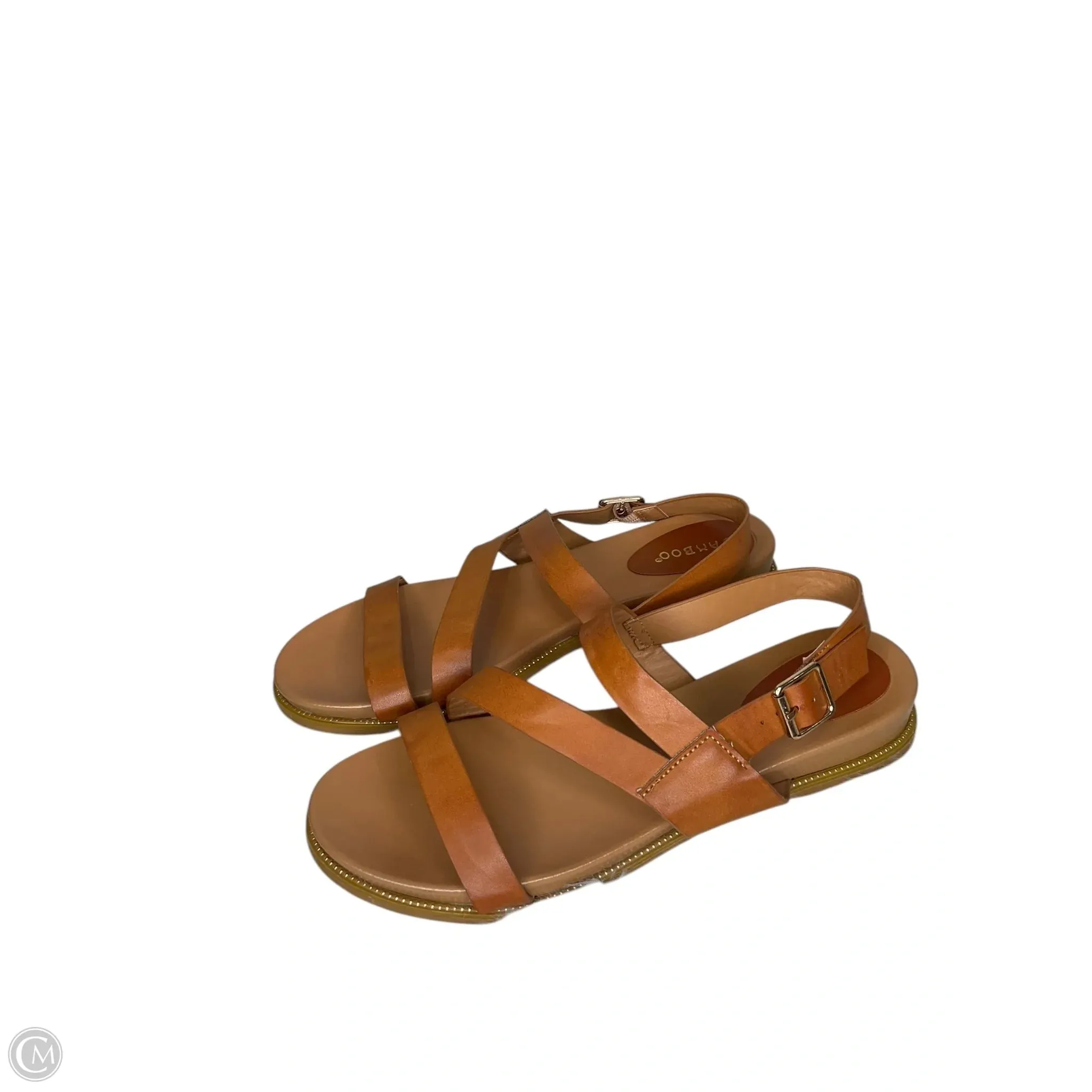 Sandals Flats By Bamboo In Brown, Size: 9