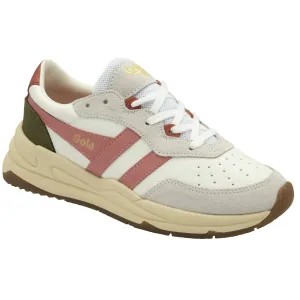 Saturn Sneakers by Gola | White/Coral Pink/Khaki