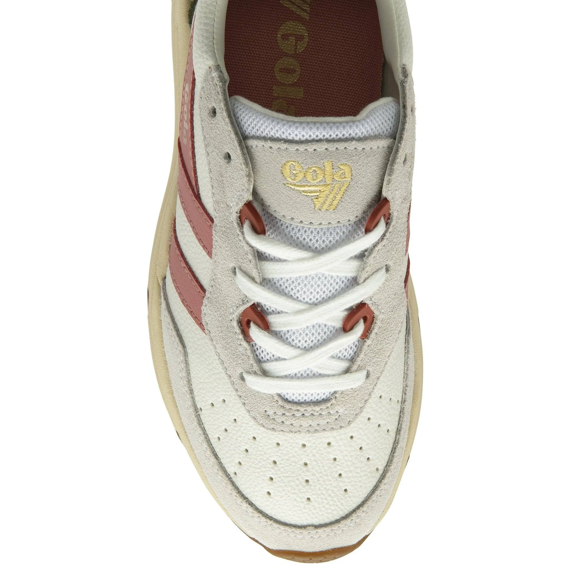 Saturn Sneakers by Gola | White/Coral Pink/Khaki